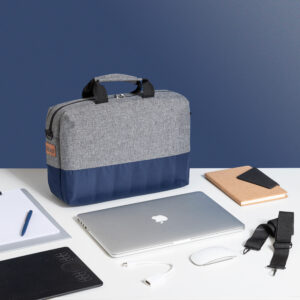Laptop bag half and half color dark Blue