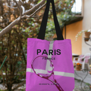 tote bag Purple Paris design