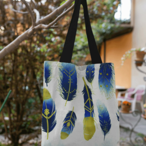 tote bag Feather design