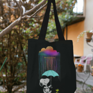tote bag Black SNOOPY