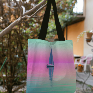tote bag Colorful Boat design