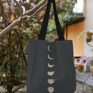 tote bag CAT Moon design
