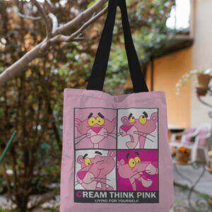 tote bag think pink panther