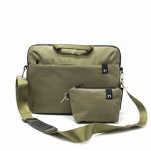 حافظه لاب توب كلاسيك 3 قطع لون زيتى  in-08