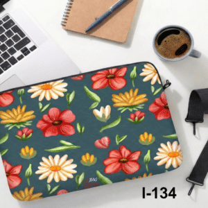 حافظة لابتوب ورد ابيض واحمر وتربروف كود 134