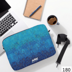 حافظة لابتوب بتصميم ريش أزرق كود 180