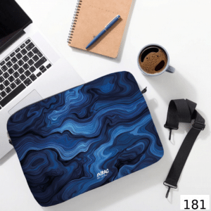 حافظة لابتوب بتصميم تموجات زرقاء كود 181